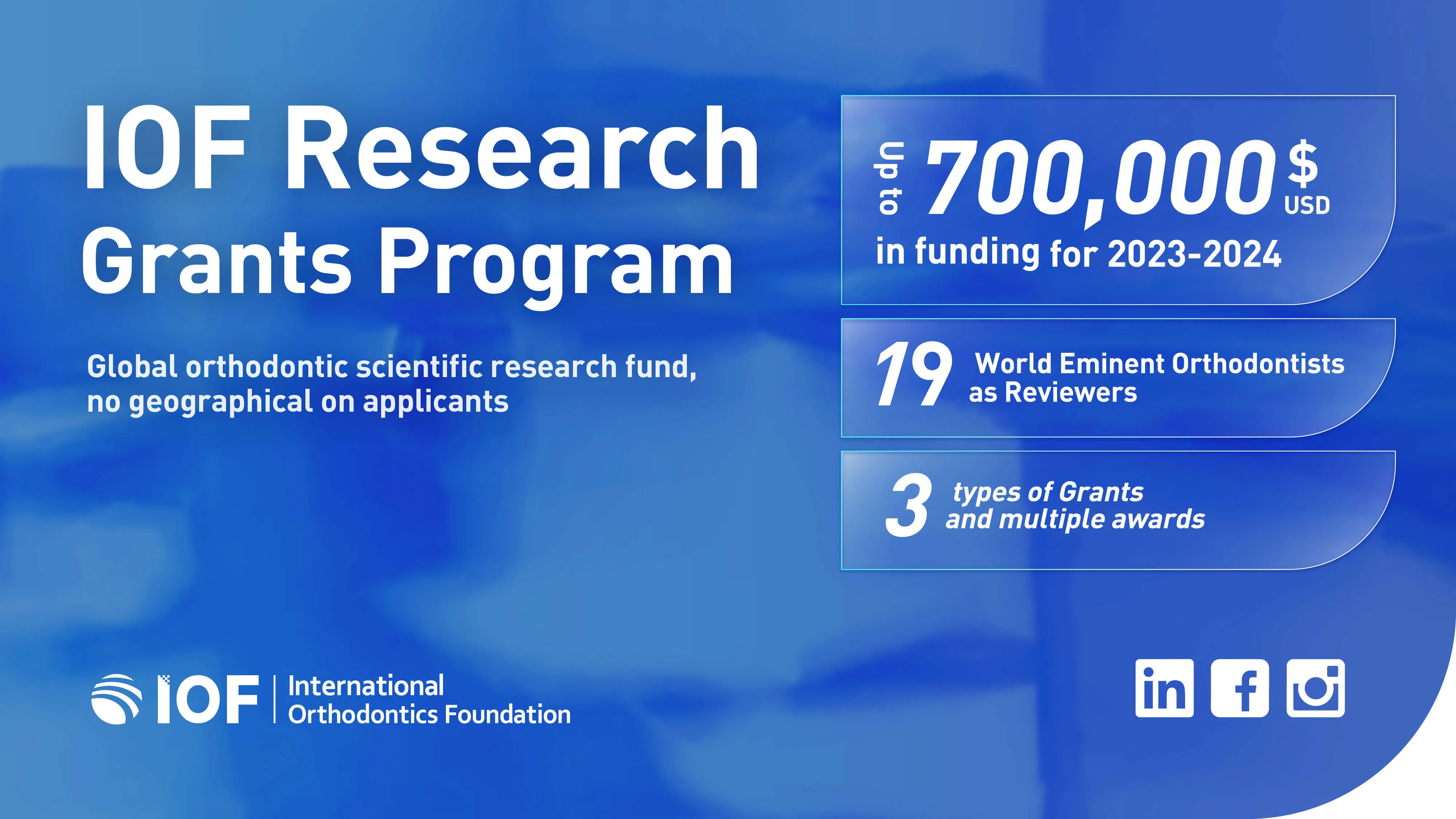 iof research grants program background